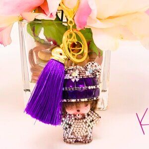 Greensnooker, Keychain, Cute Monchichi with Tassel